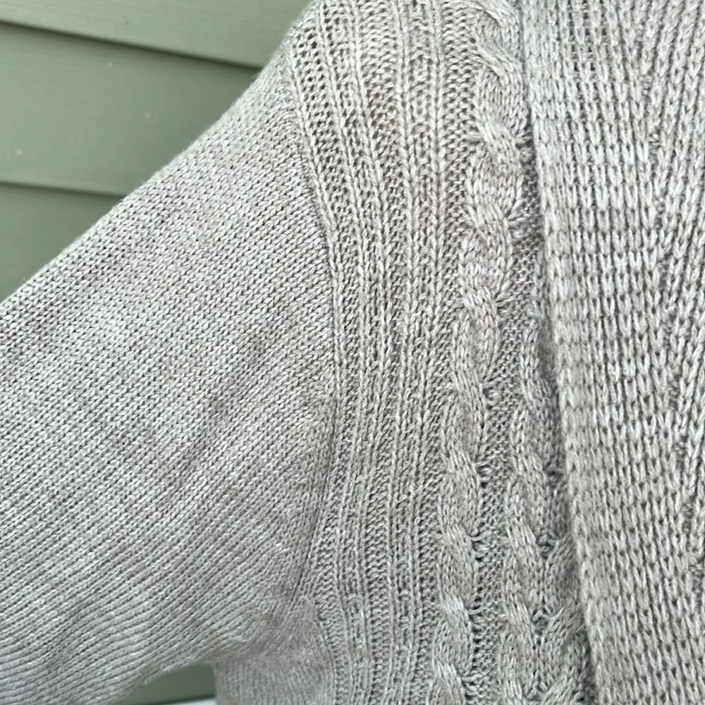 New Napa Valley oatmeal fan back long cardigan - Picture 3 of 14